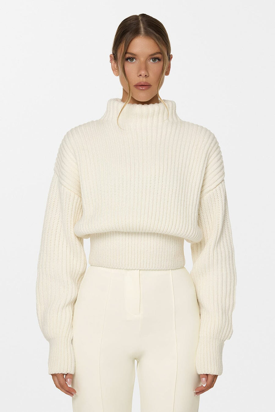 Mock Knit Sweater
