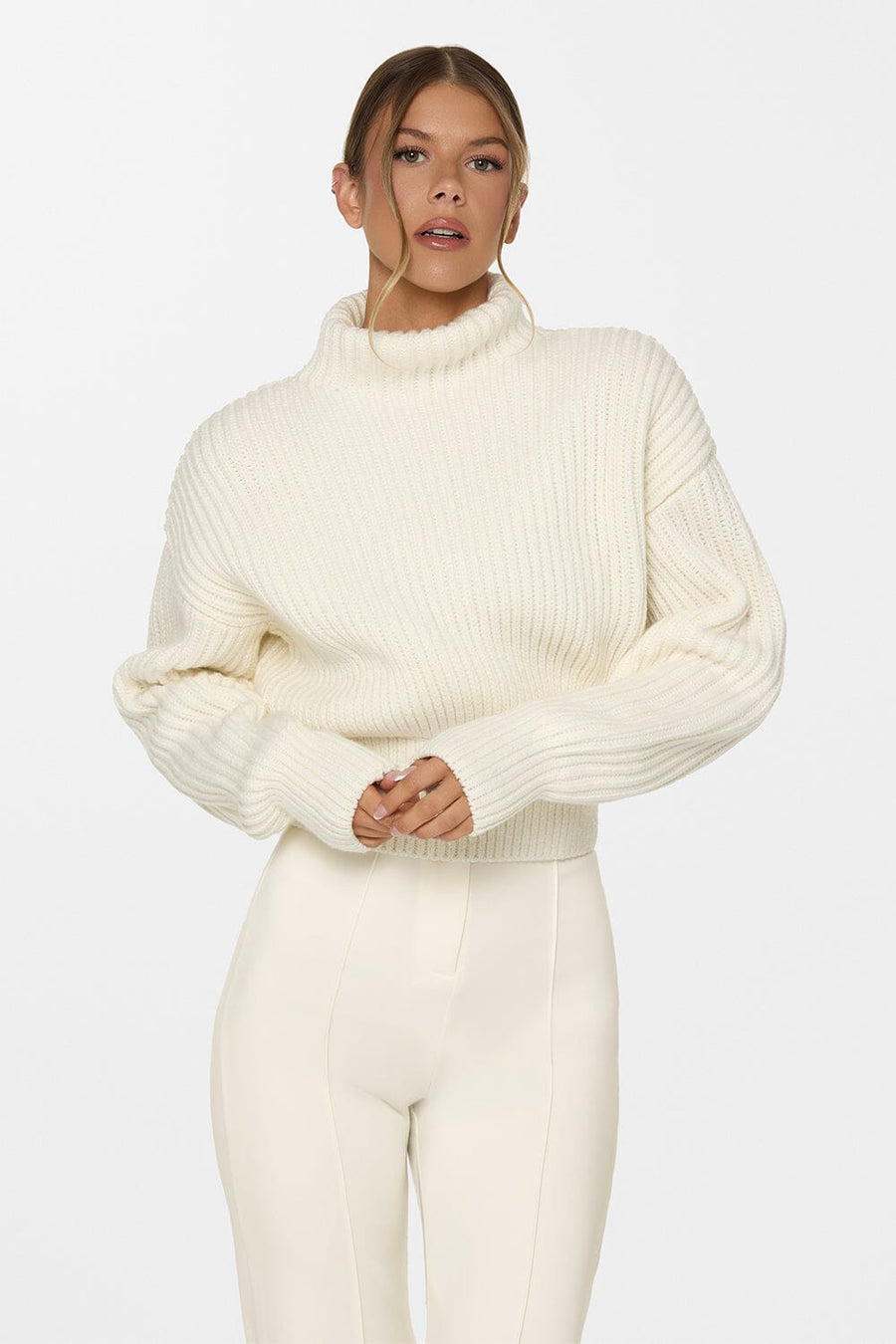Mock Knit Sweater