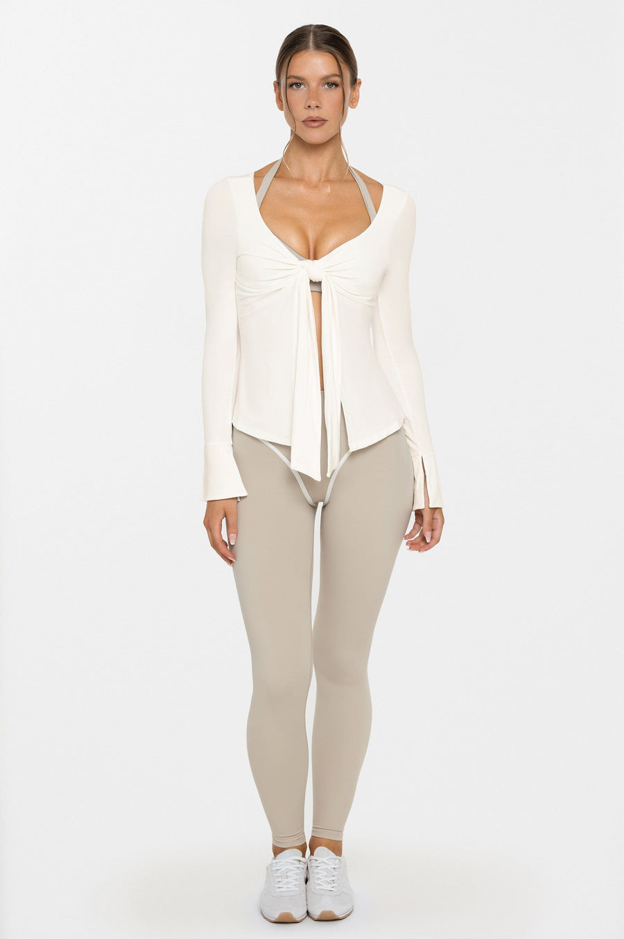 Body Bamboo™ Tie Front Long Sleeve