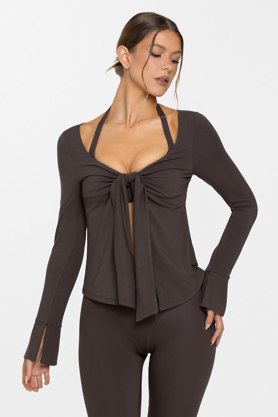 Body Bamboo™ Tie Front Long Sleeve