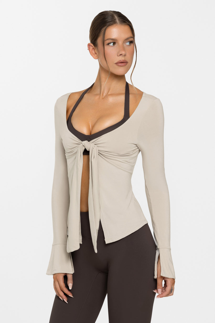 Body Bamboo™ Tie Front Long Sleeve