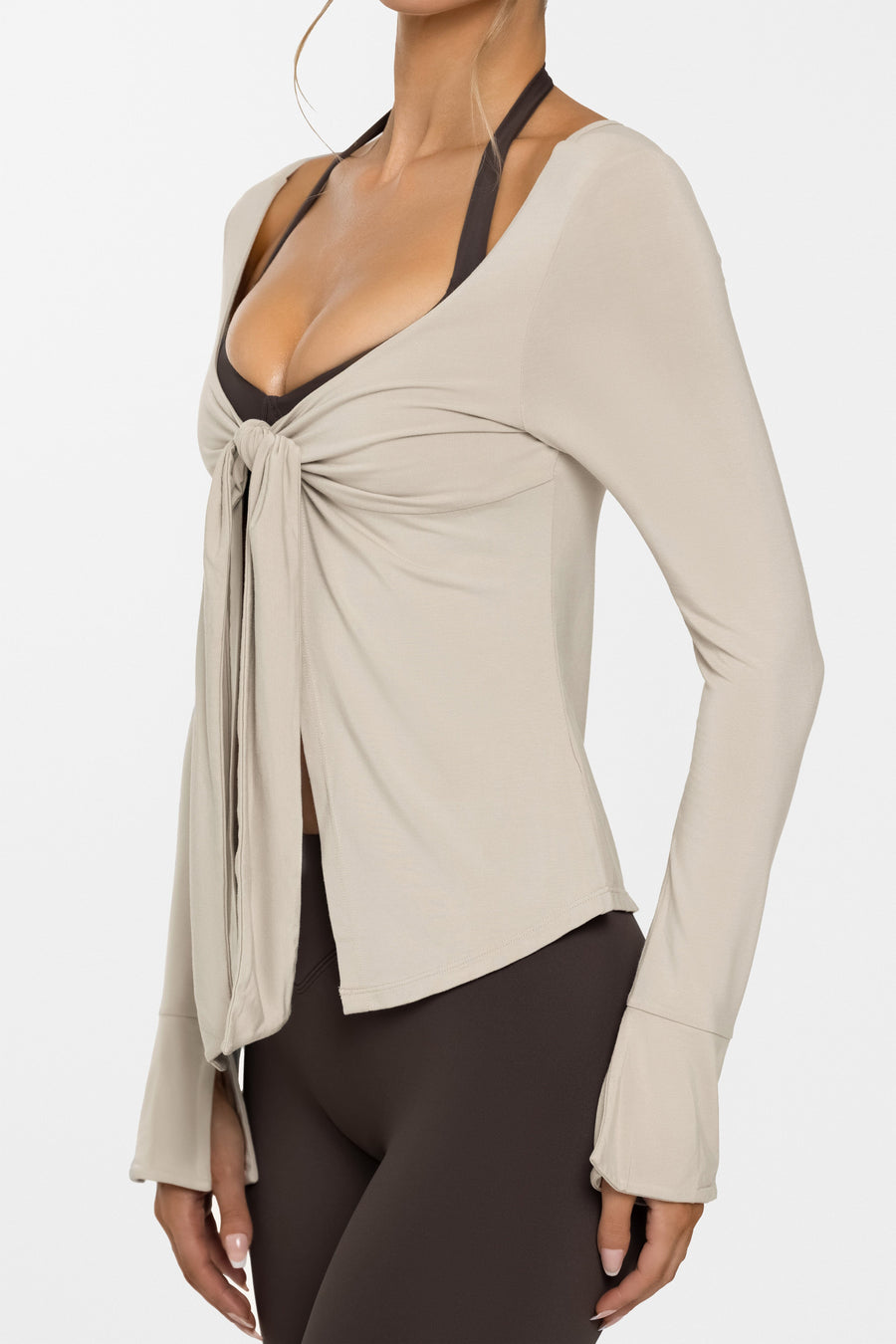Body Bamboo™ Tie Front Long Sleeve