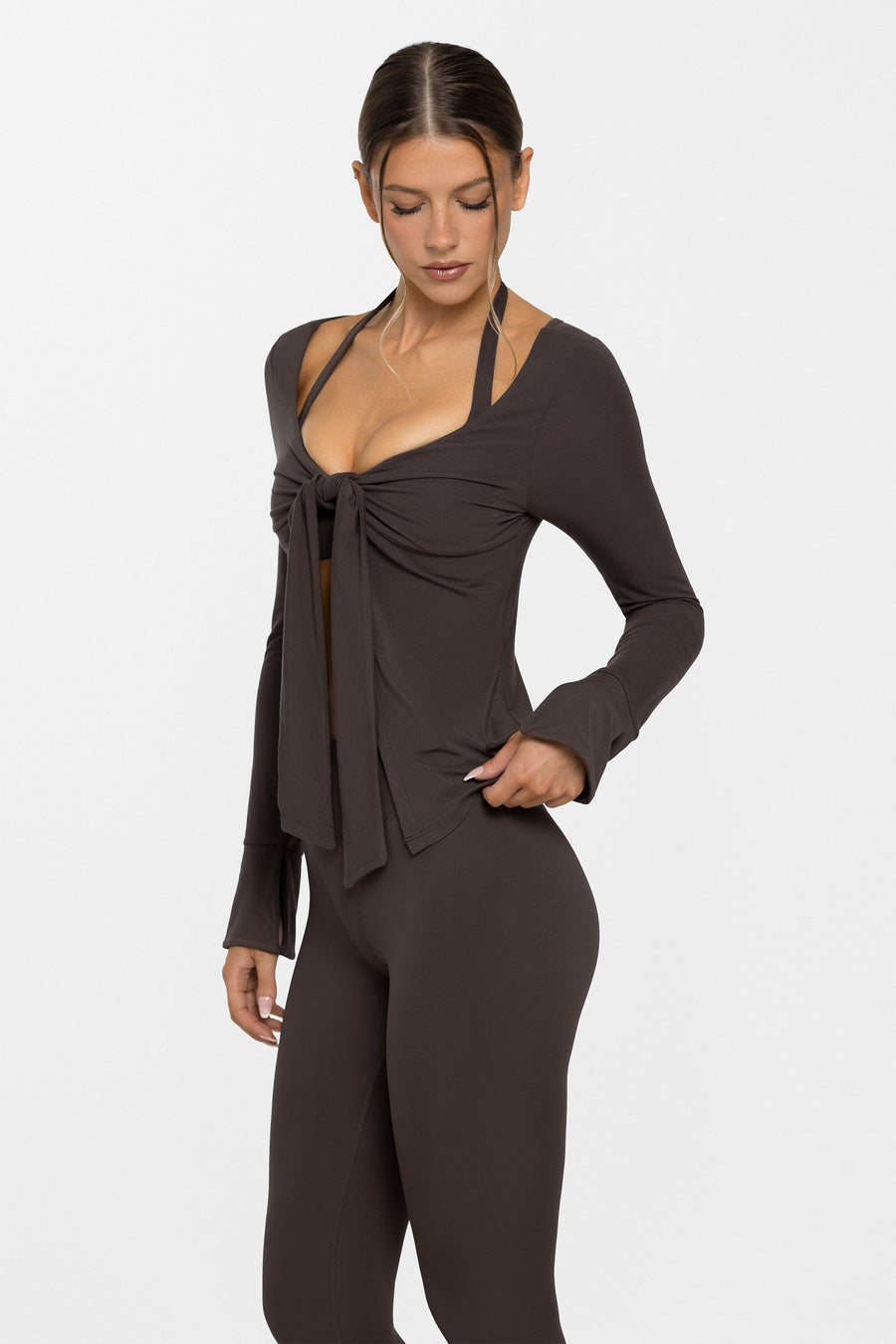 Body Bamboo™ Tie Front Long Sleeve