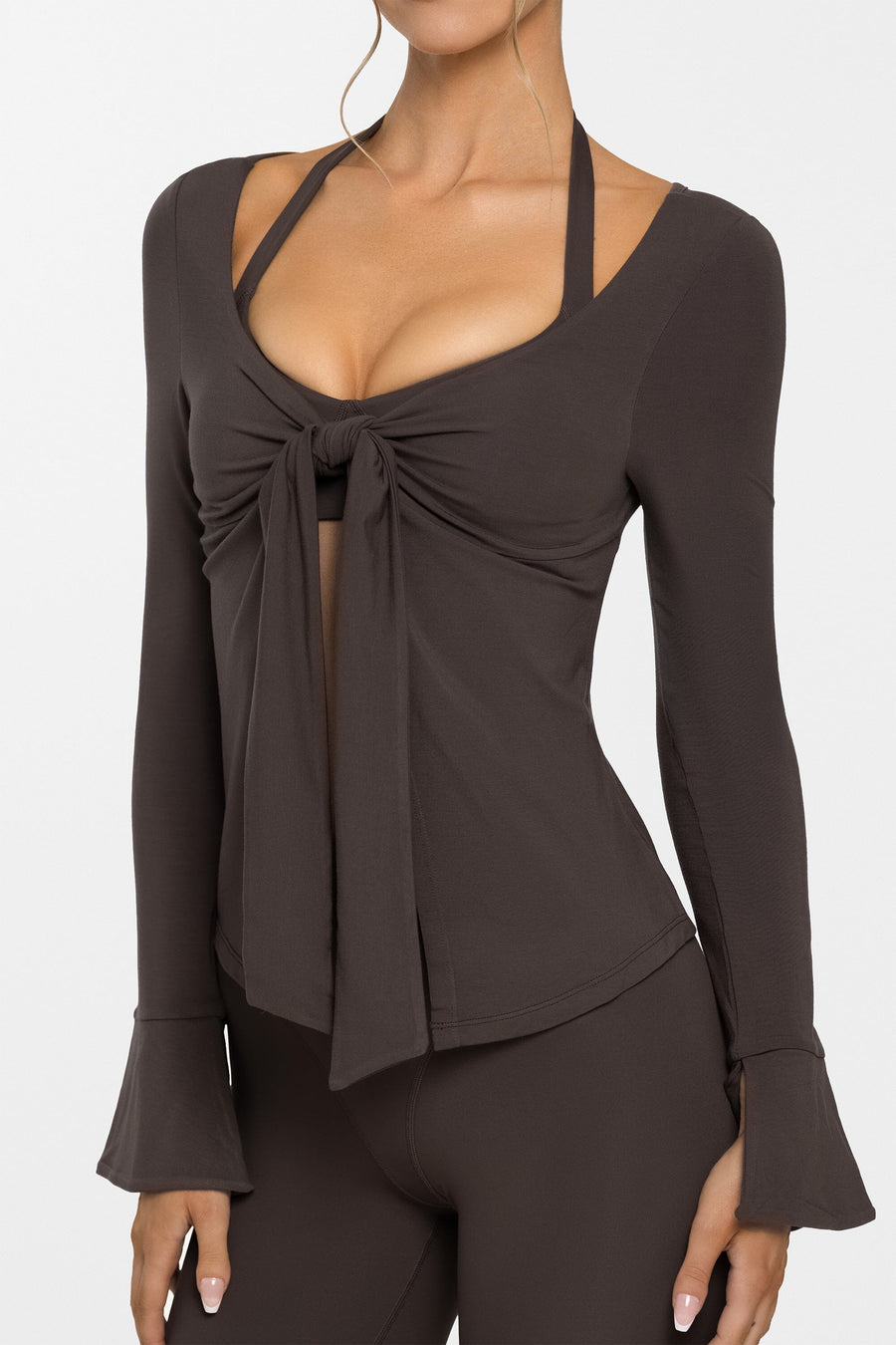 Body Bamboo™ Tie Front Long Sleeve