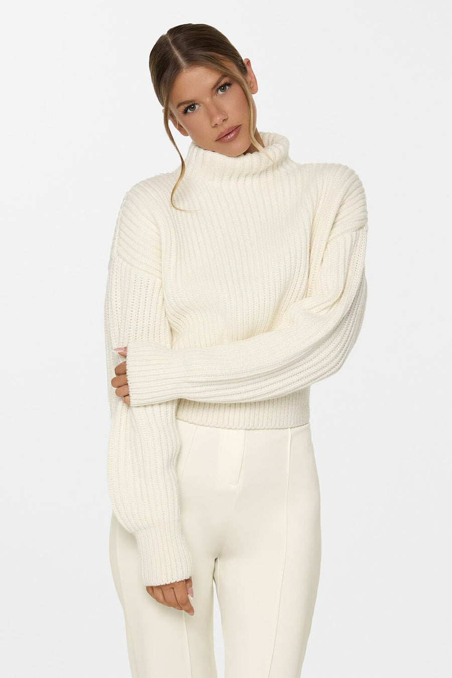 Mock Knit Sweater