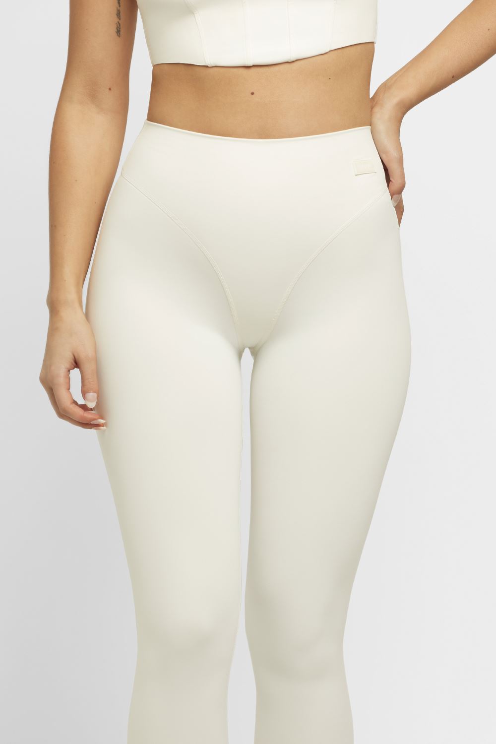 LUX Lyra Cotton Stretchable Full length Churidar Lycra Leggings for women -  Cream - Frozentags - Ladies Dress Materials